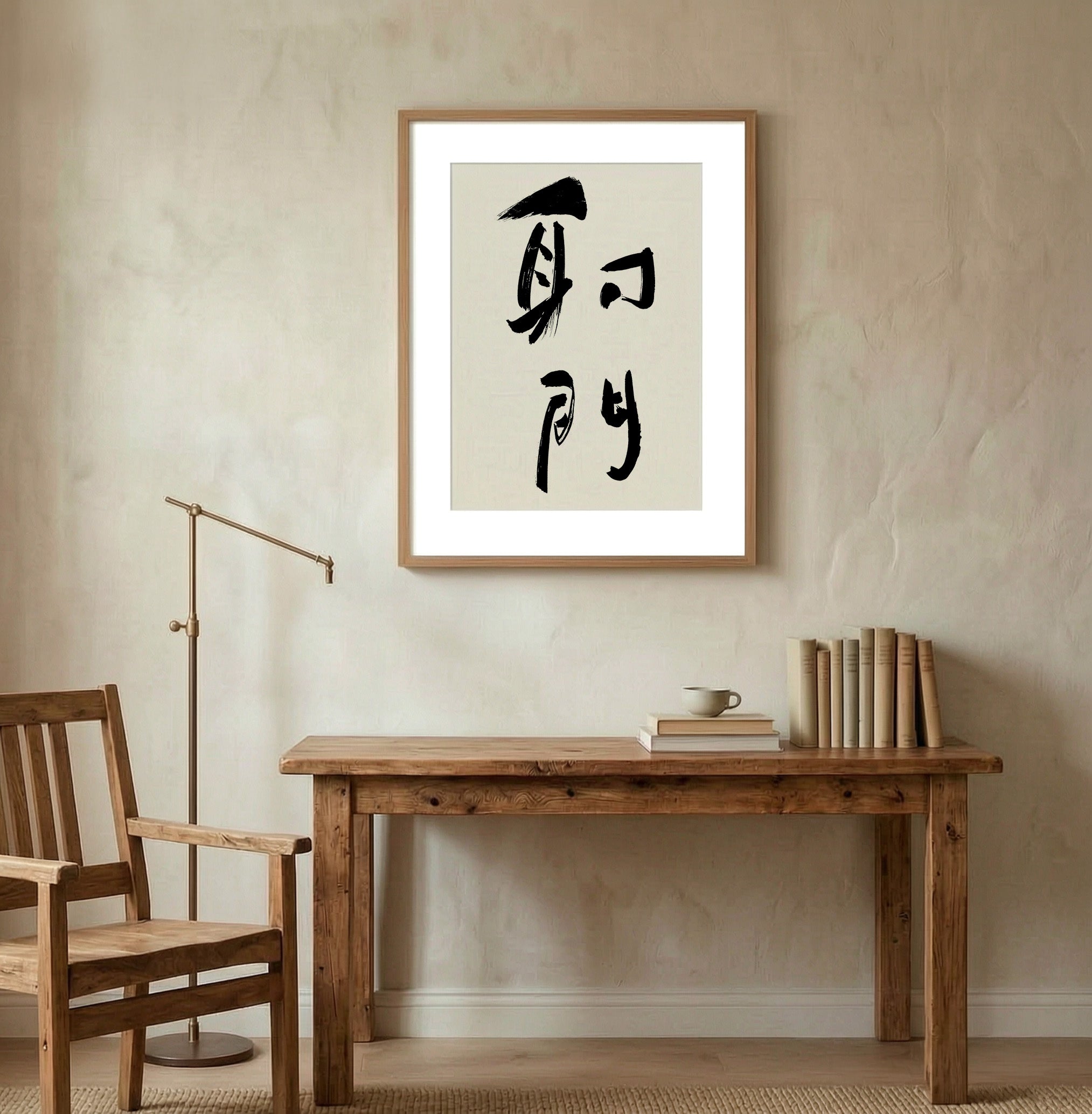 Shoot Kanji Calligraphy Print | Goal in Chinese Characters | Sports Wall Decor, World Cup Football Gift, Digital Download PNG