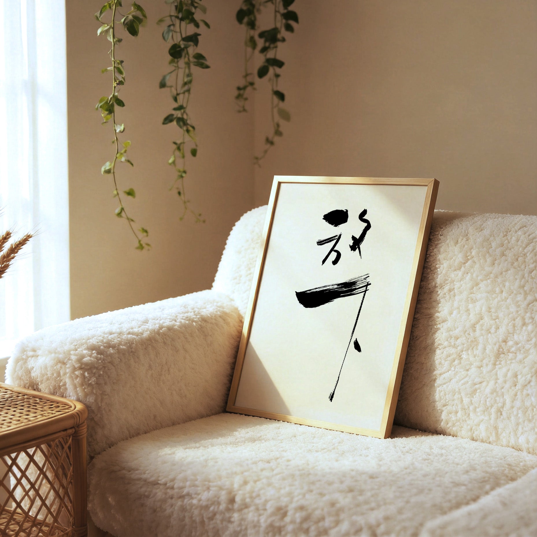 Letting Go Kanji Calligraphy Print | Fang Xia in Chinese Characters | Zen Philosophy Gift, Asian Brush Ink Art, Digital Download PNG