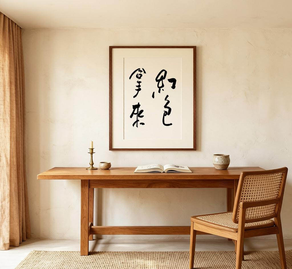 Red Envelope Please Kanji Calligraphy Print | Hongbao Nalae in Chinese Characters | Lunar New Year Wall Art, Asian Brush Ink Art, Digital Download PNG